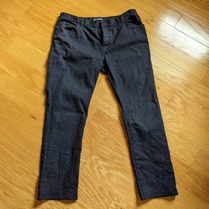 John Varvatos Black Button Fly Jeans